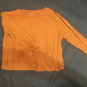 Girlfriend Collective Leila Ginger Cupro Long Sleeve Tee sz XL
